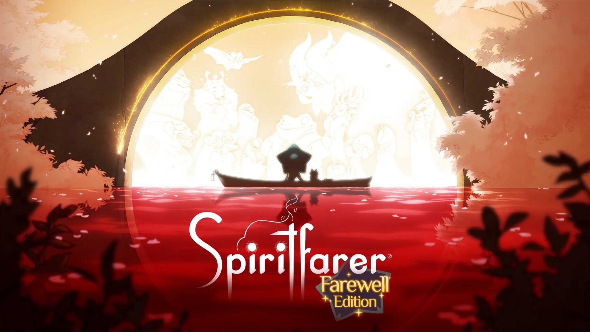 A boat floating through a river in the game Spiritfarer