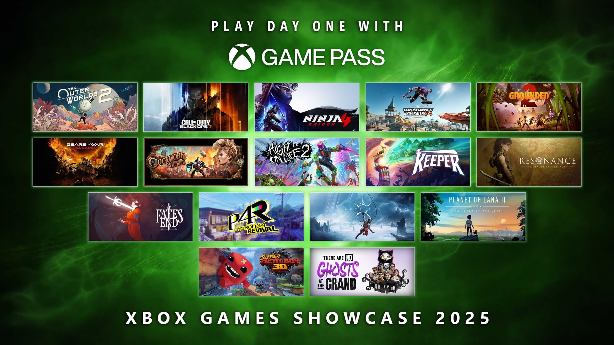 A selection of game pass games, that can be played on day one of their release.