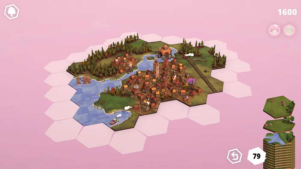 An island in the game Dorfromantik