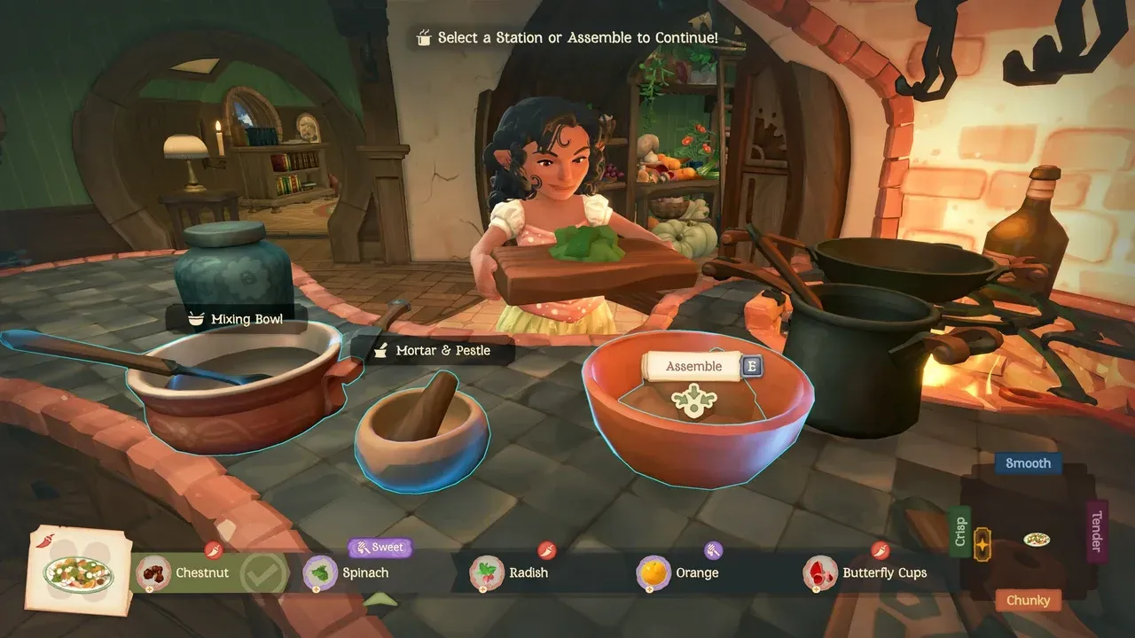 A hobbit during meal preparation