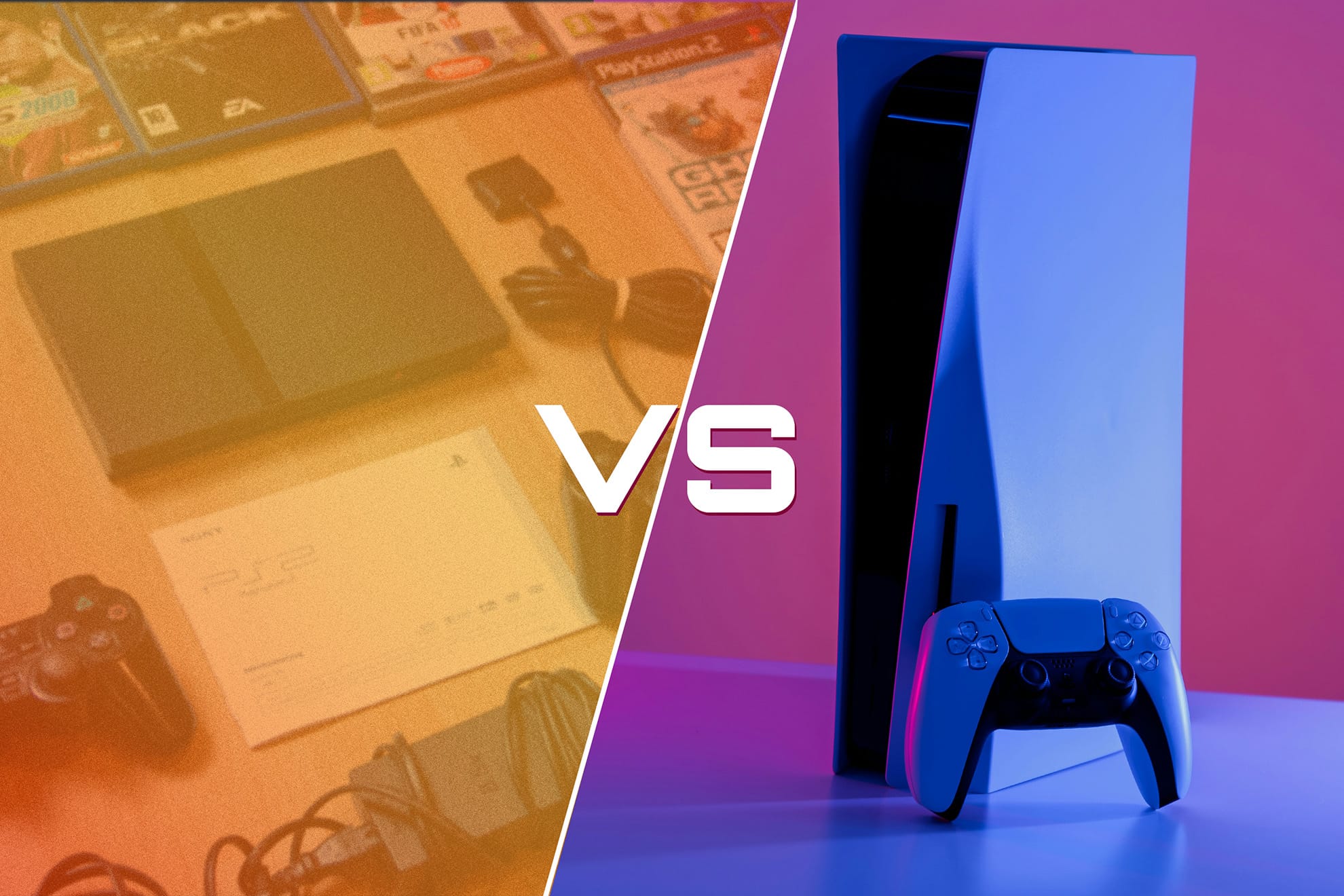 Then vs now: PlayStation 2 classics meet modern gaming - perfect visual for gamers returning after decades away